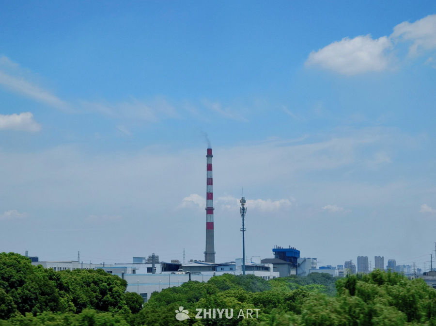 远眺城市工厂