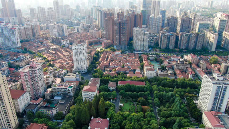 湖北武汉城市风光旅游景区航拍 
