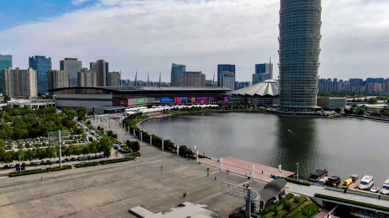 河南郑州城市风光航拍摄影图