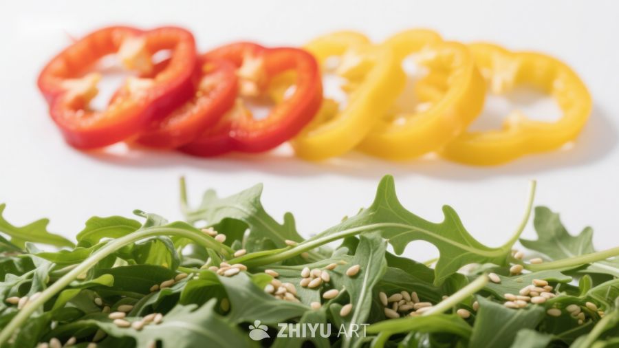 新鲜蔬菜沙拉食材特写