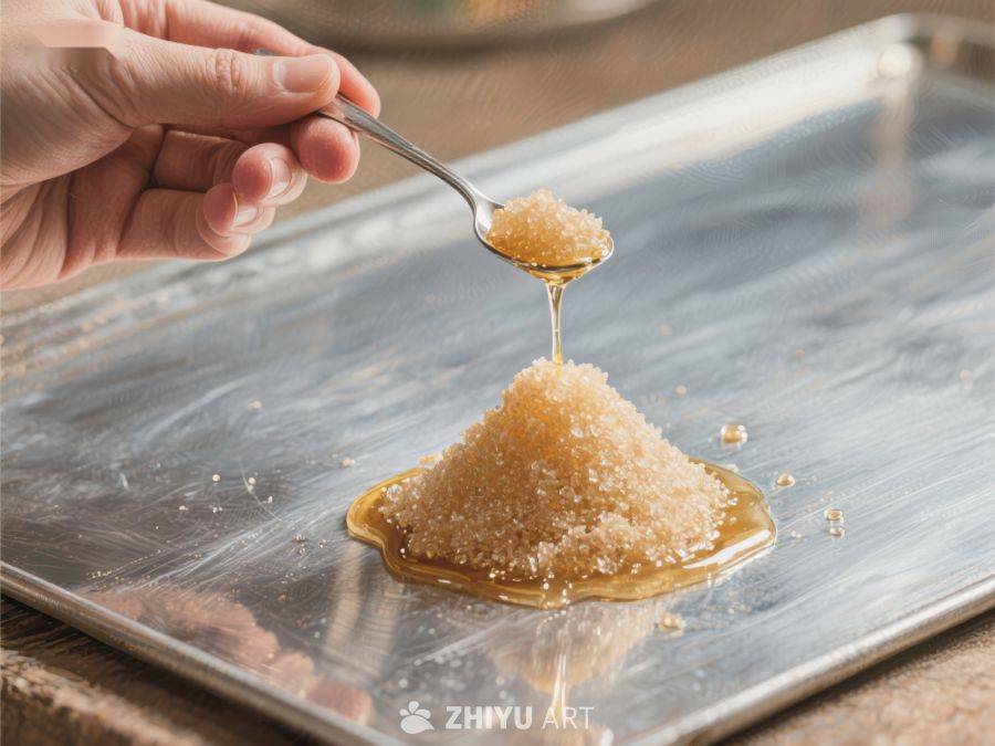 蜂蜜缓缓倒入砂糖堆 238