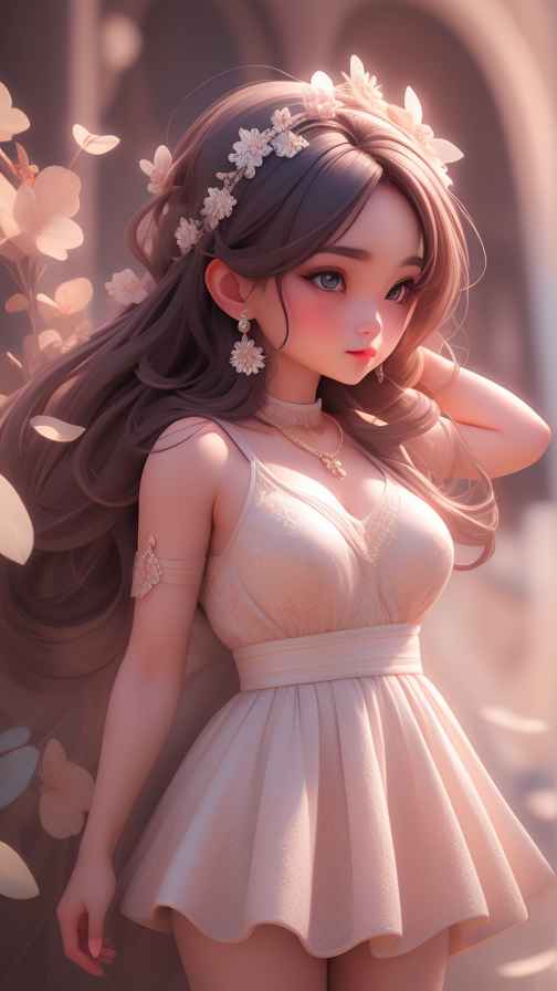 粉色女孩治愈系