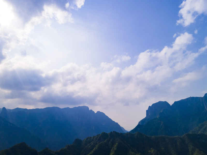 湖南张家界天门山5A景区航拍摄影图 