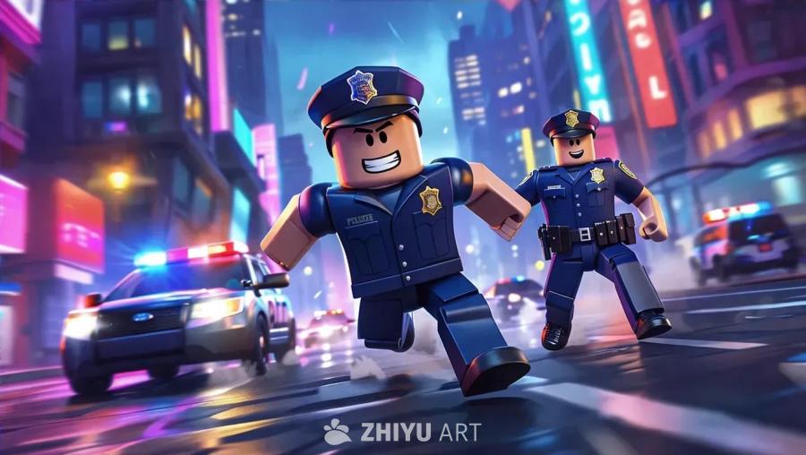 卡通风格的Roblox游戏《Jailbreak》缩