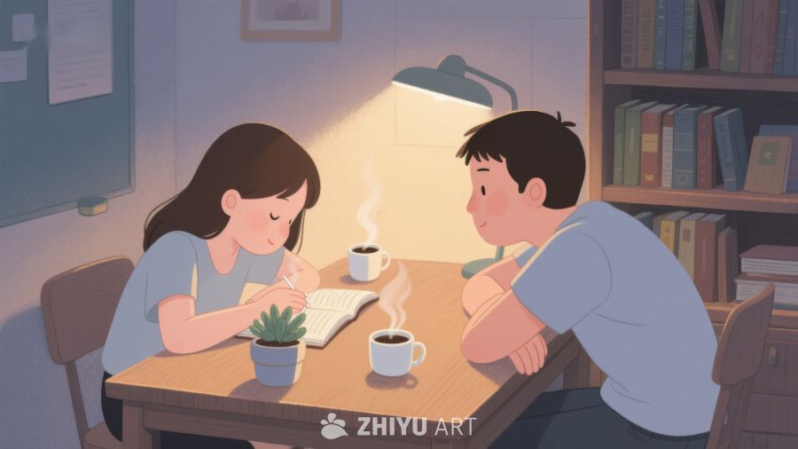 温馨书房里的学习时光 449