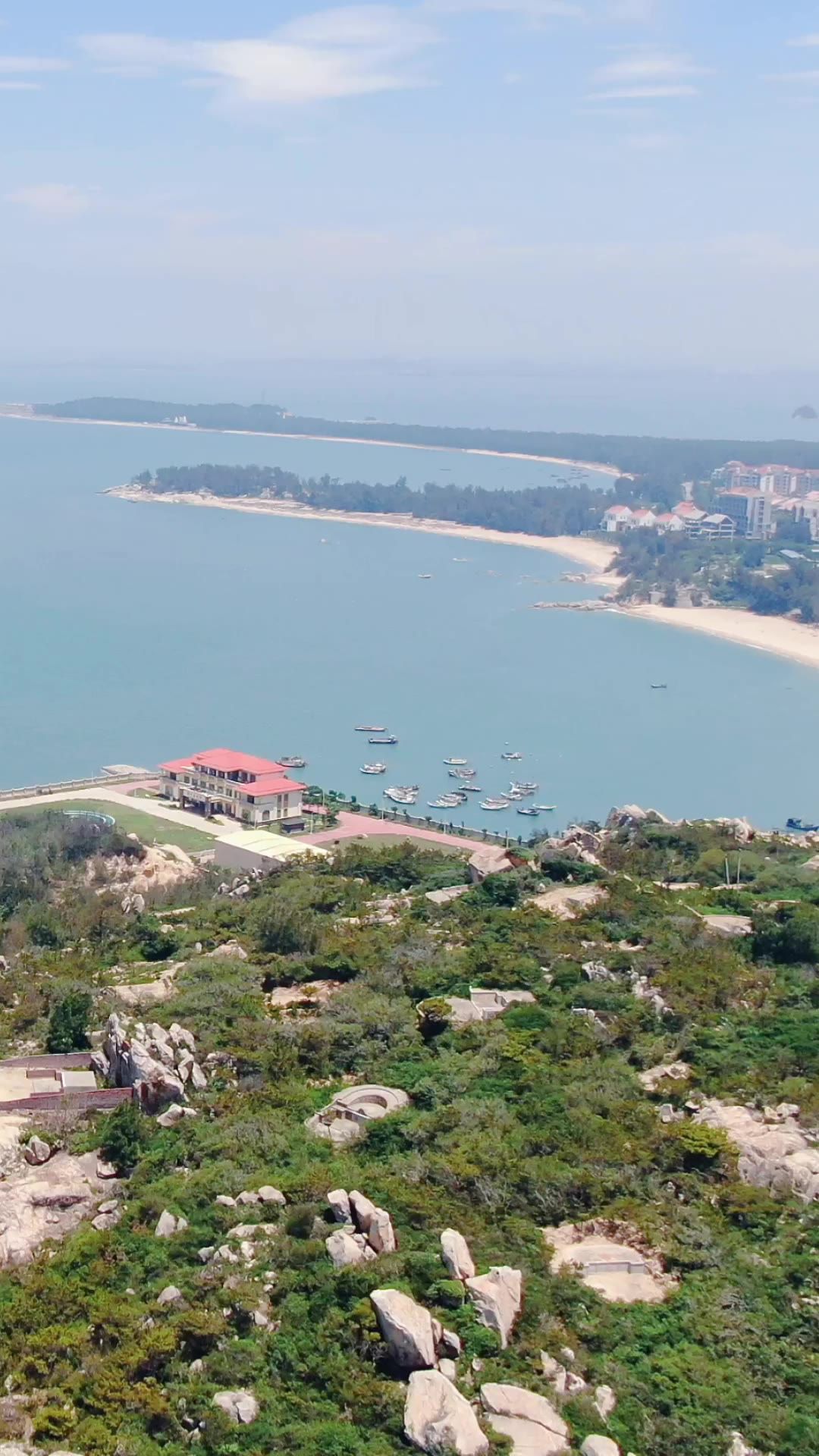  旅游景区福建湄洲岛竖屏航拍