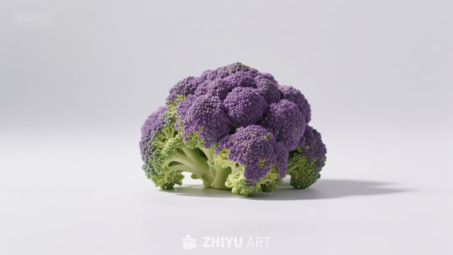 紫色西兰花特写