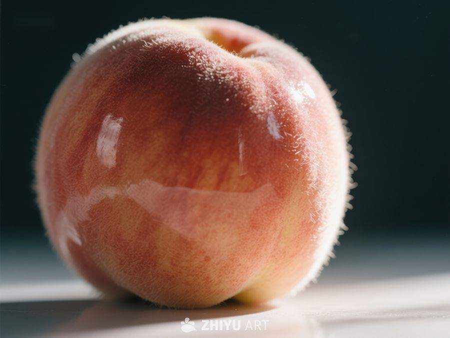 新鲜多汁的桃子特写 589