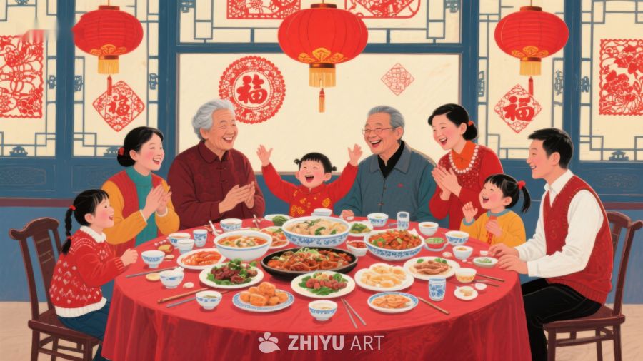 家庭欢聚共庆团圆饭 469