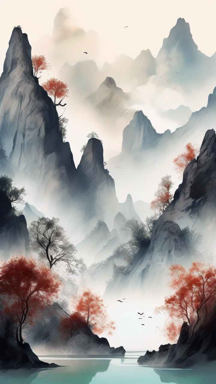 山水画国风背景 38
