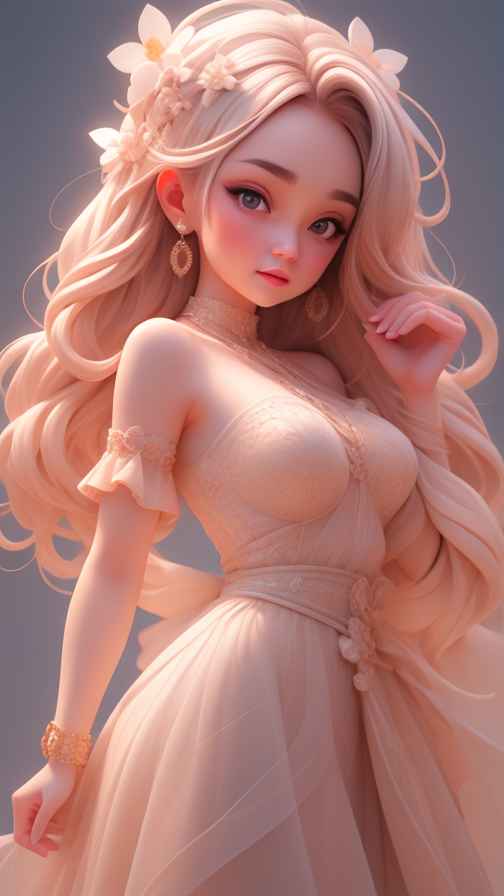 可爱粉色女孩