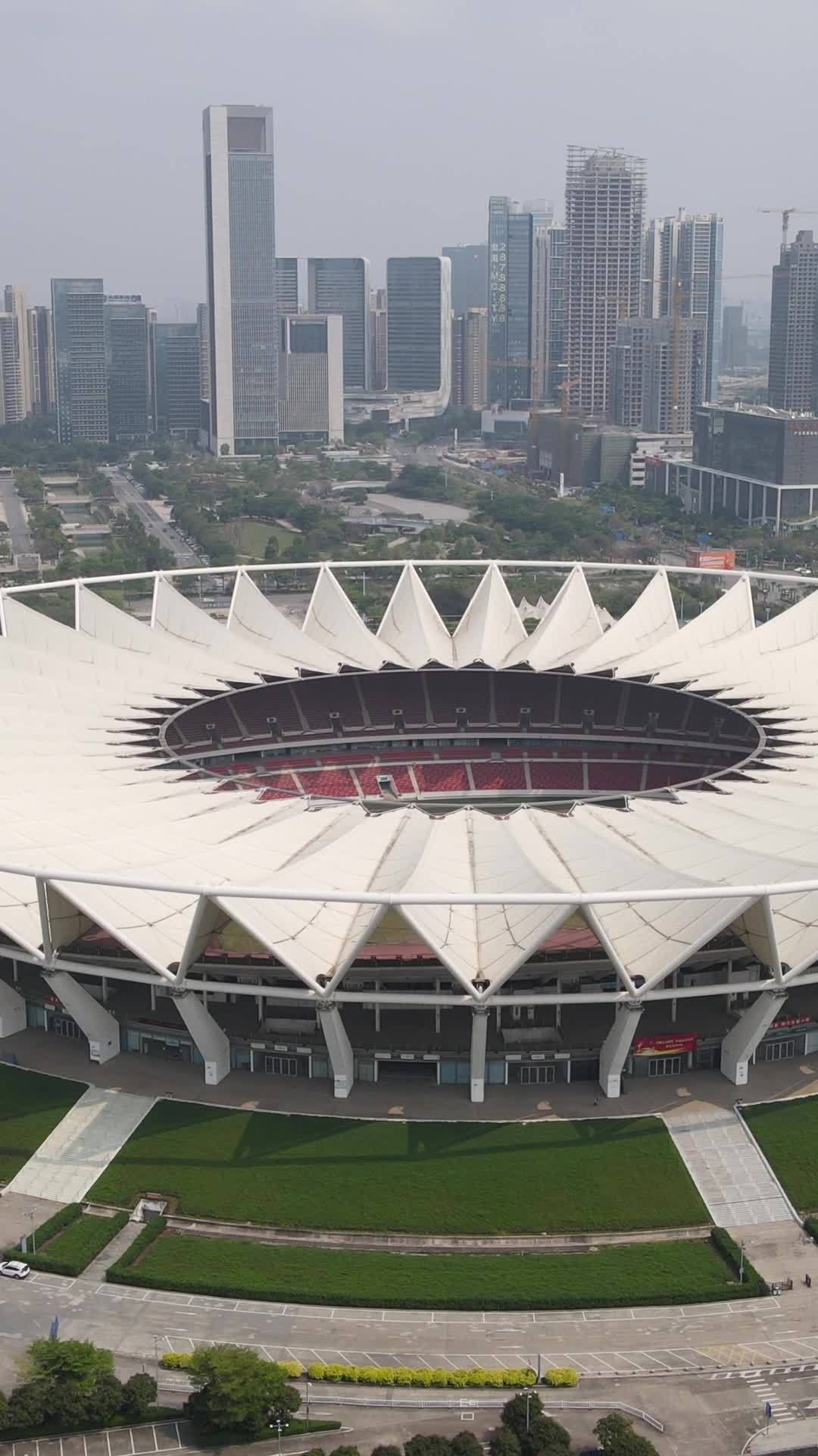 城市与体育场的壮丽全景
