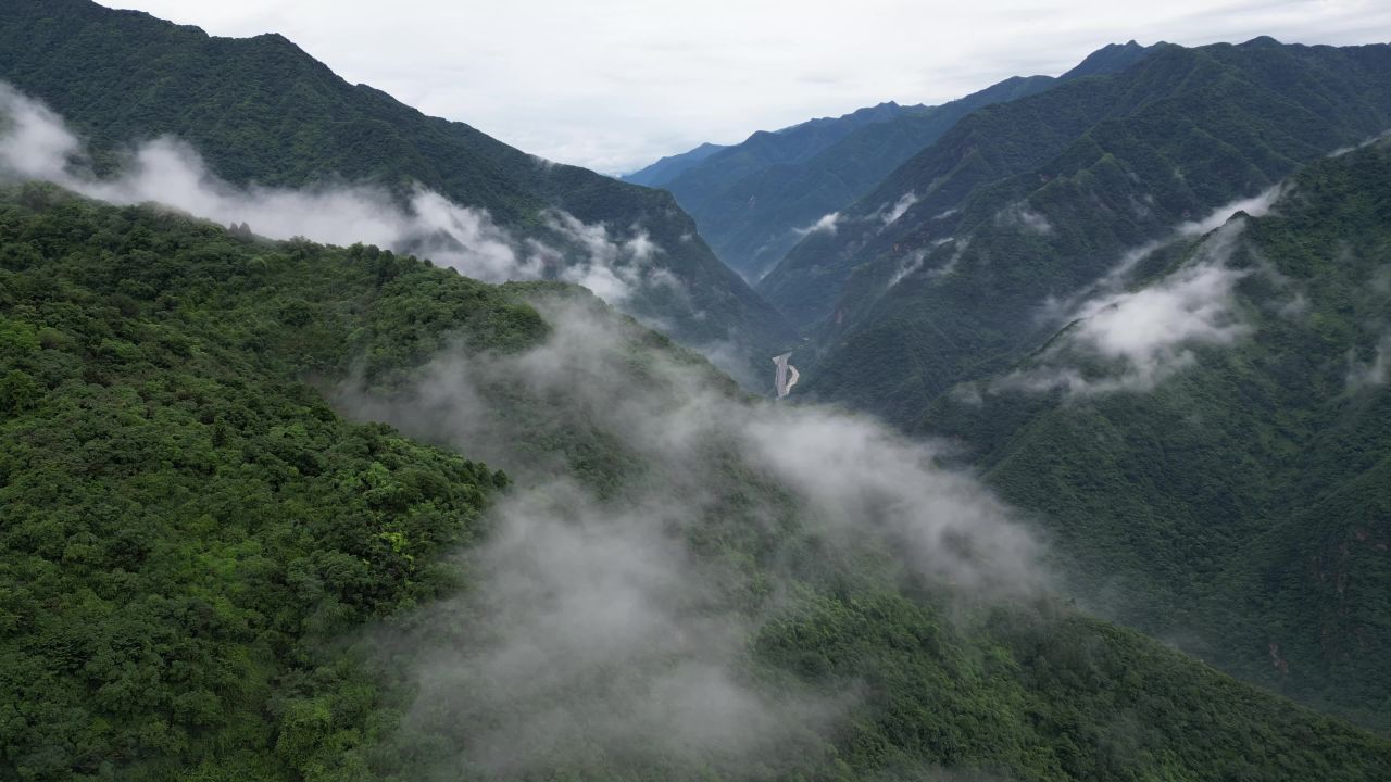 航拍涝峪云海