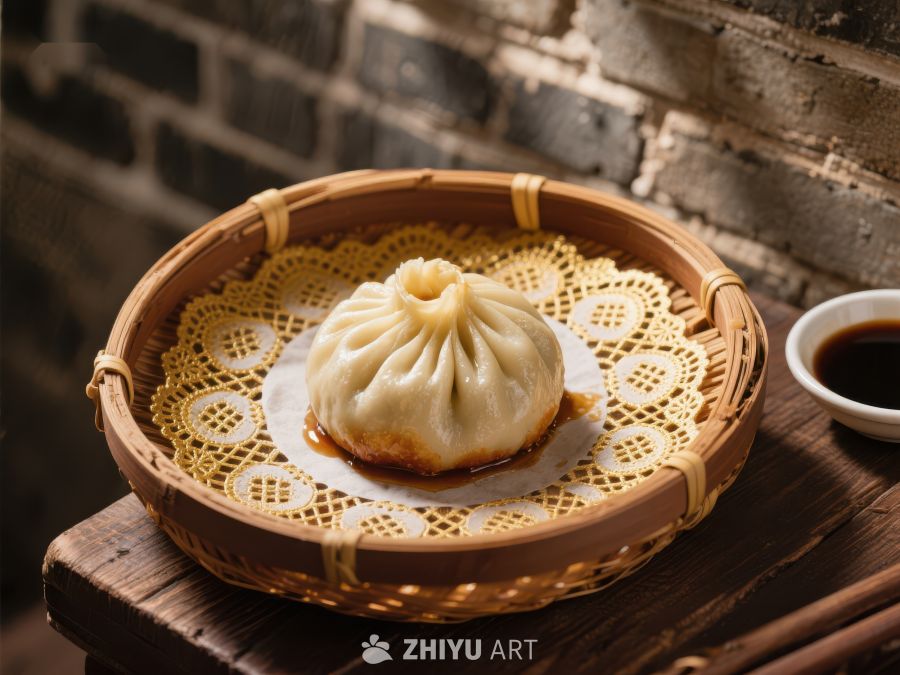 竹篮中的美味小笼包 1174