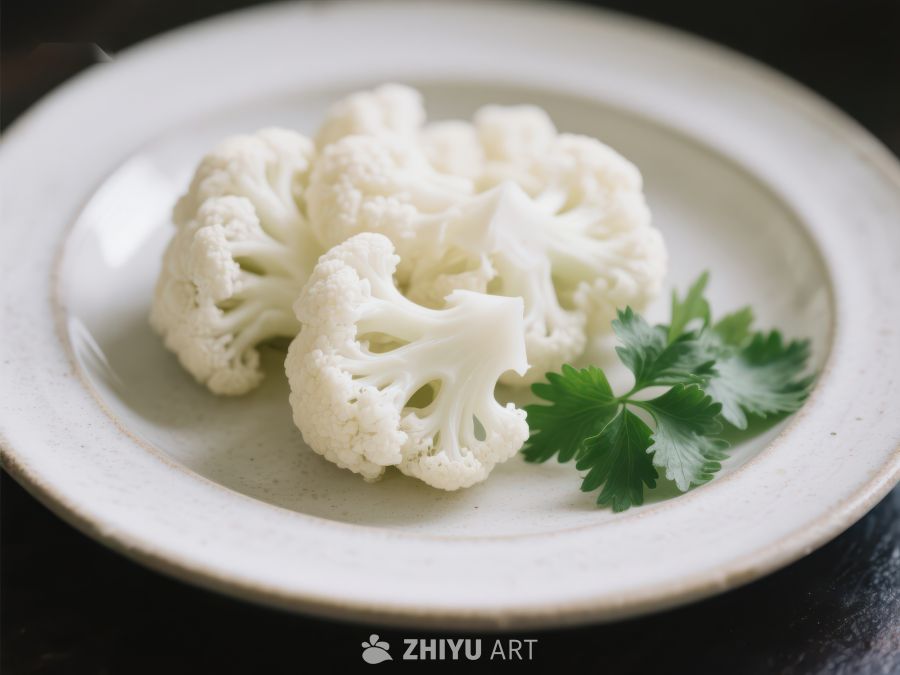盘中新鲜花椰菜与香菜 220