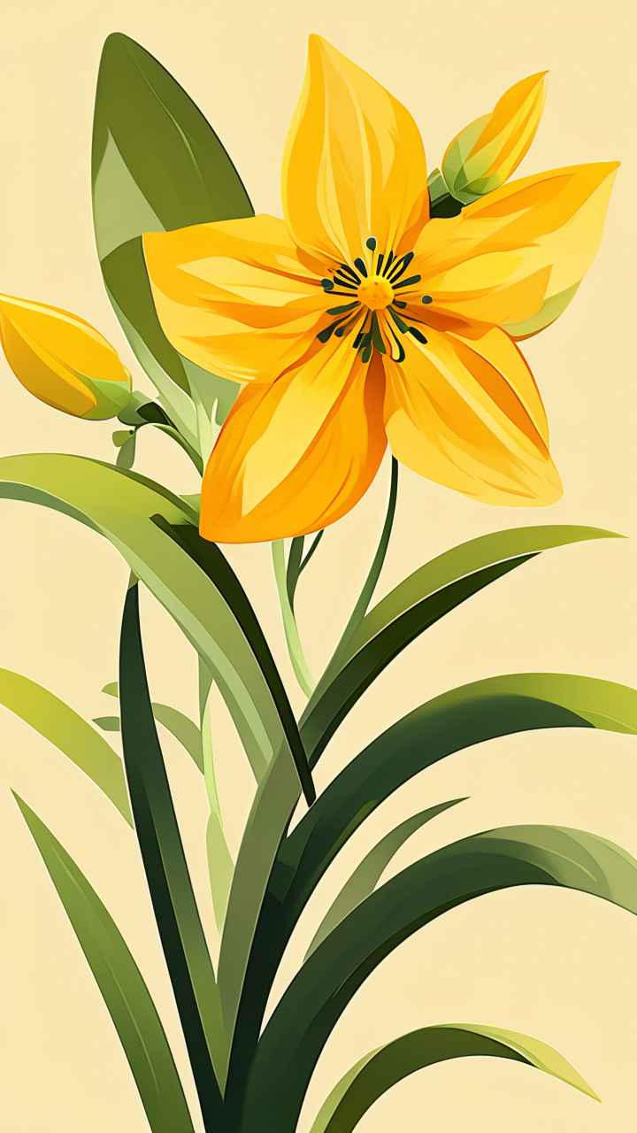 迎春花春季插画 29