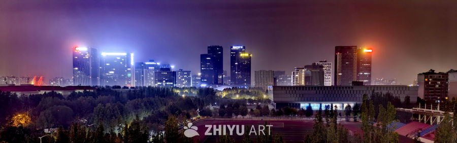 夜幕下的城市风光