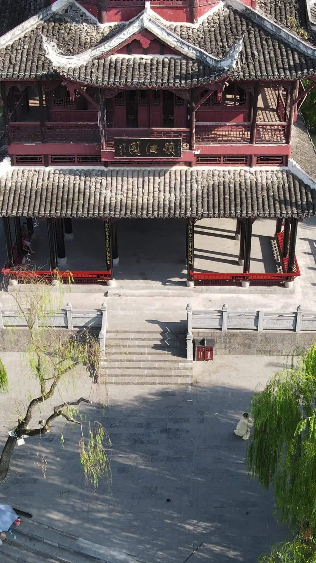 晨曦中的古塔与武术