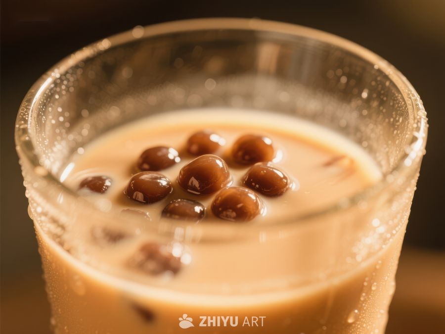 珍珠奶茶特写
