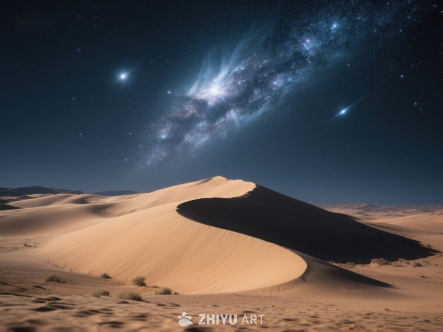 沙漠夜景与银河 101
