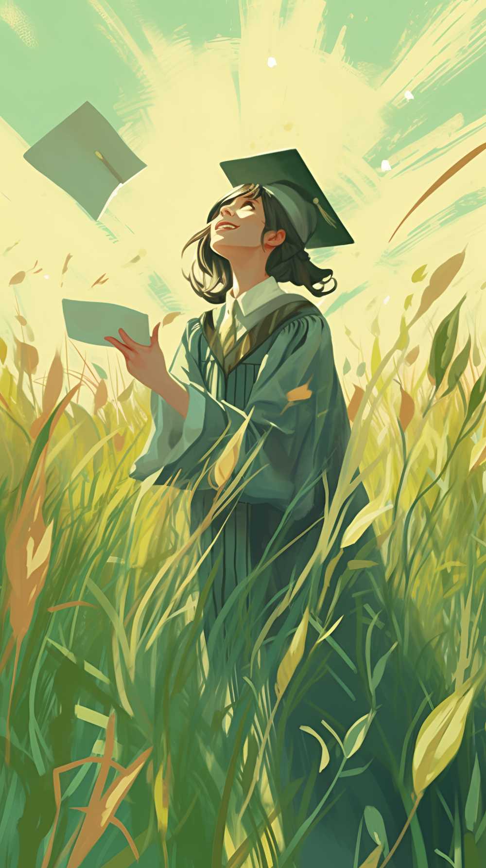 毕业季插画青春我的梦