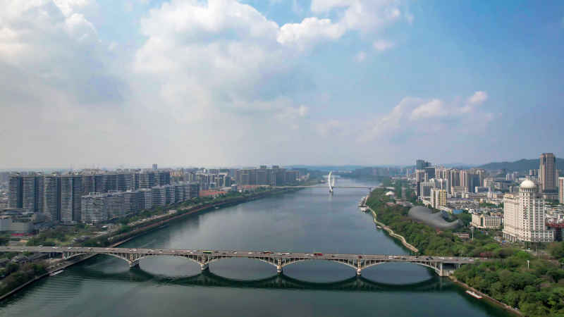 广西柳州城市风光航拍摄影图 