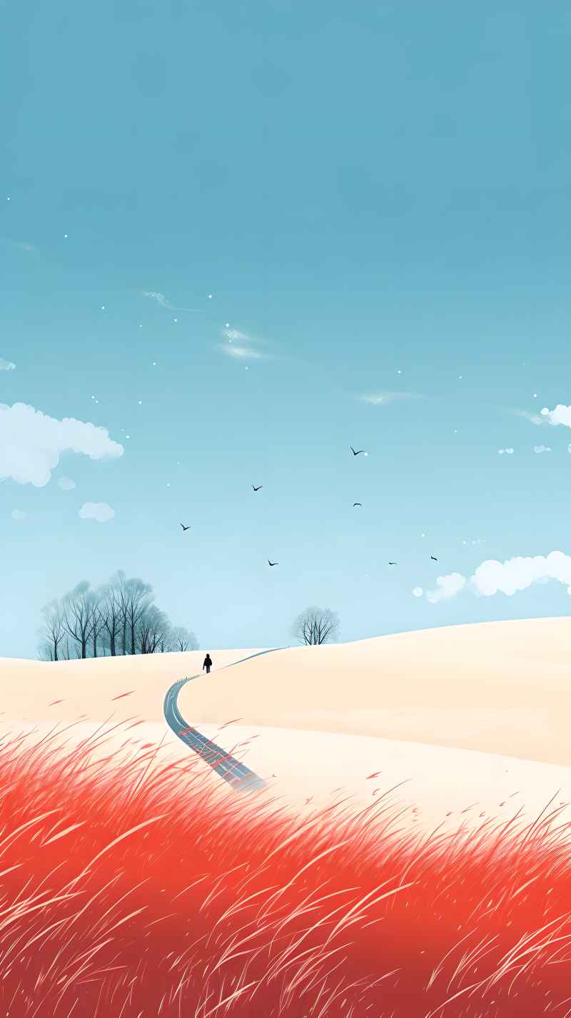 冬季唯美雪景创业插画 104