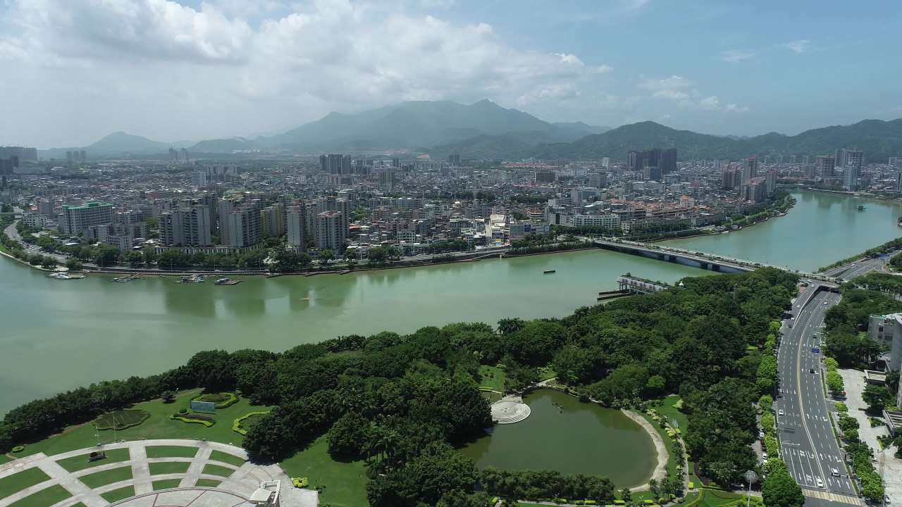 河源城市航拍