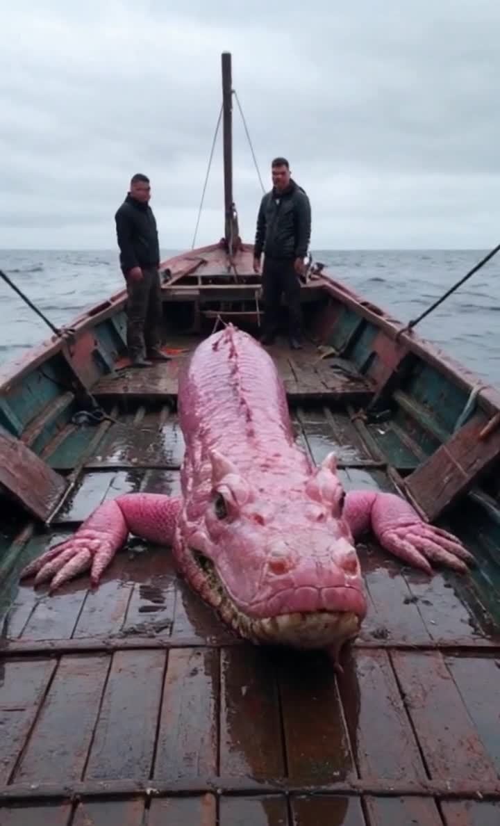船上发现粉色巨型海洋生物引人瞩目