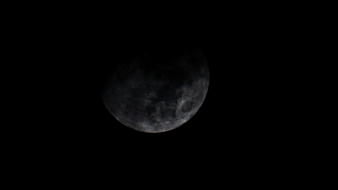月亮月球长焦特写4K实拍镜头