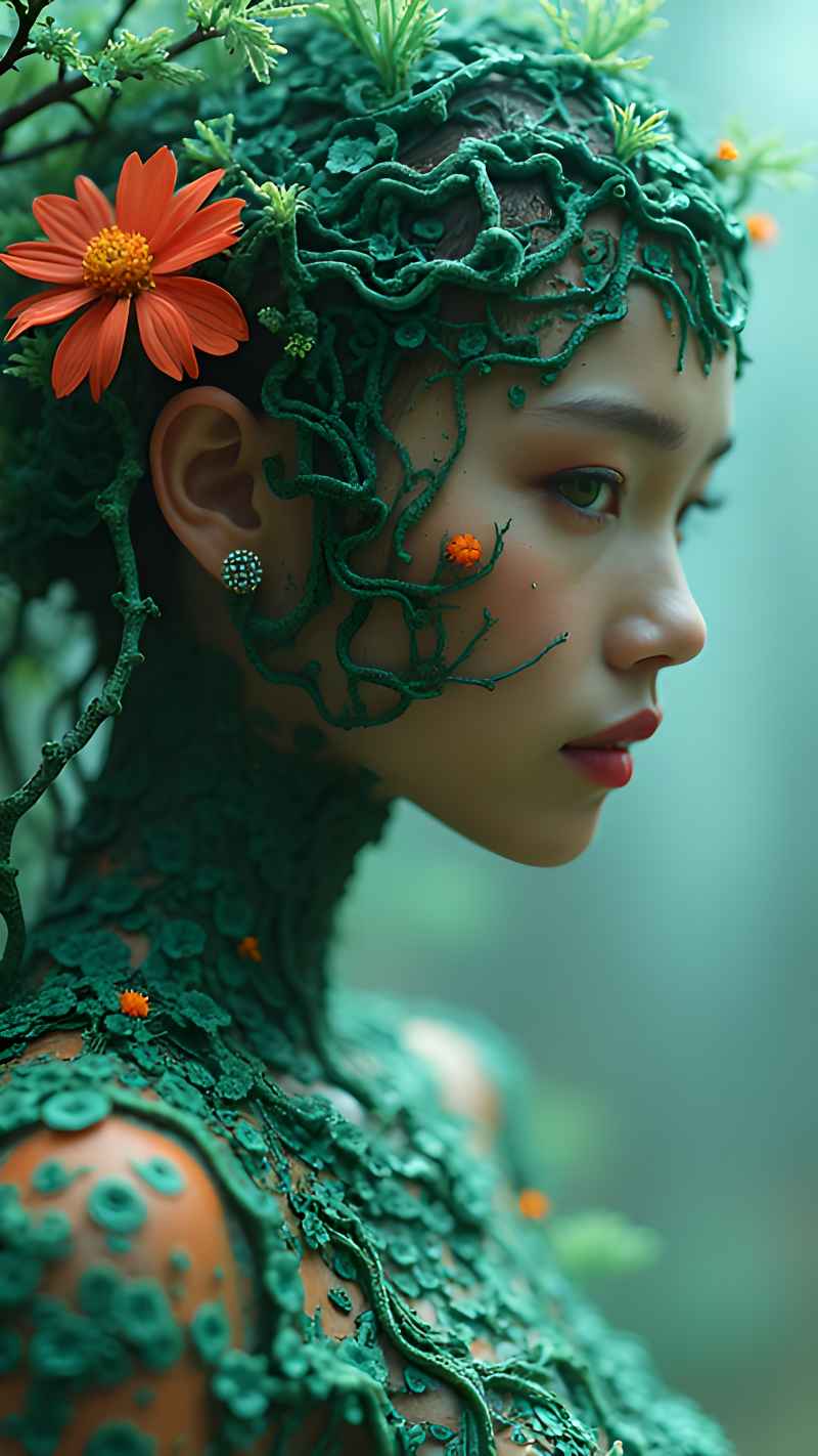 森林系好看拍摄特色美女 81