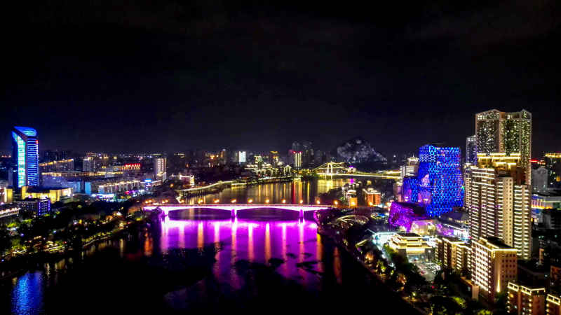 广西柳州城市风光航拍摄影图 