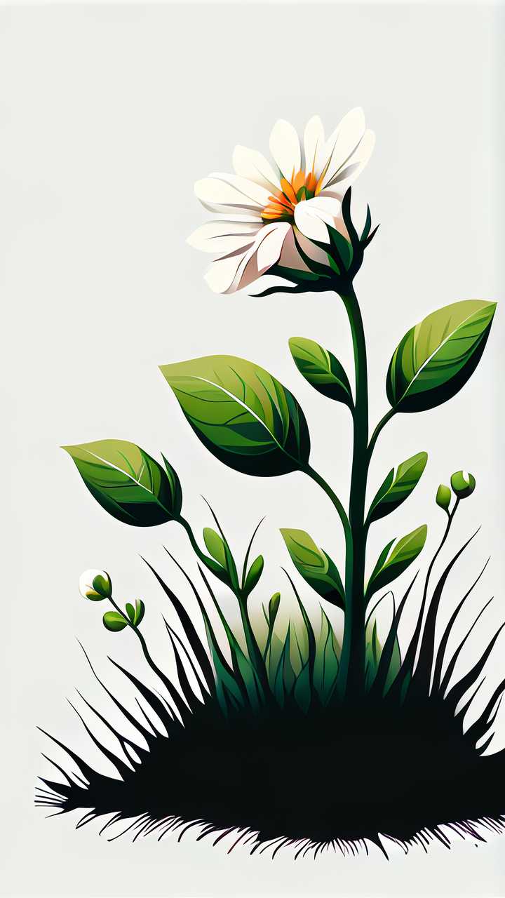 小花白色背景