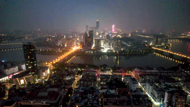 广西柳州城市风光航拍摄影图