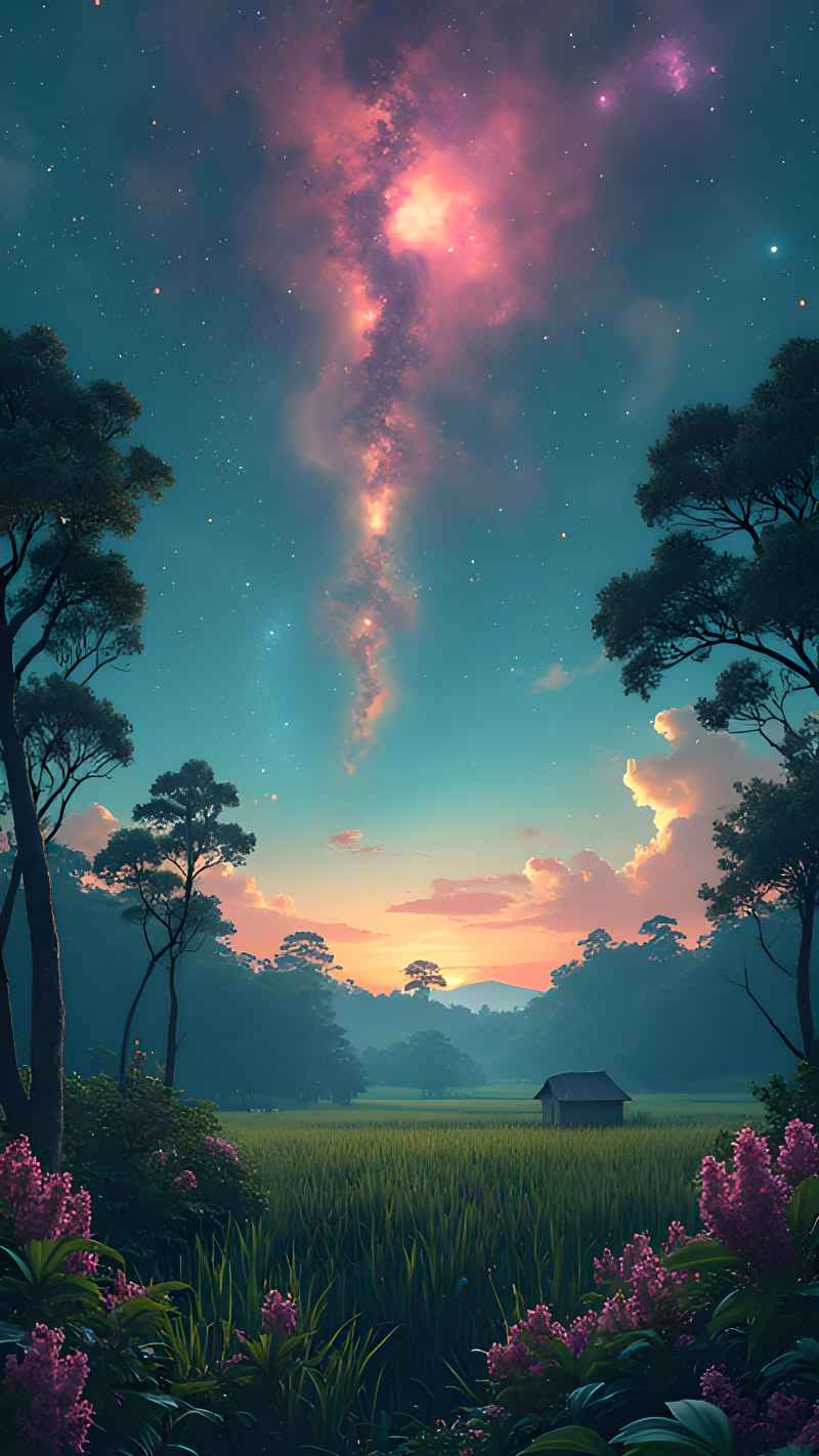未来风格大自然森林超自然风景画质 74