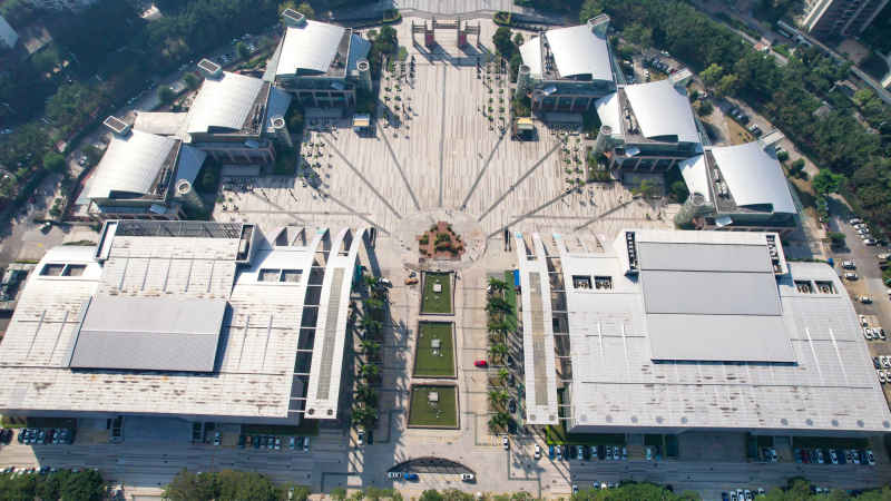 广东江门城市风光航拍图 