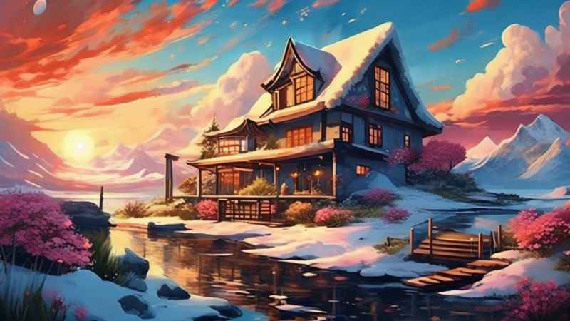 充满活力的绿洲在它的后院各种花 64