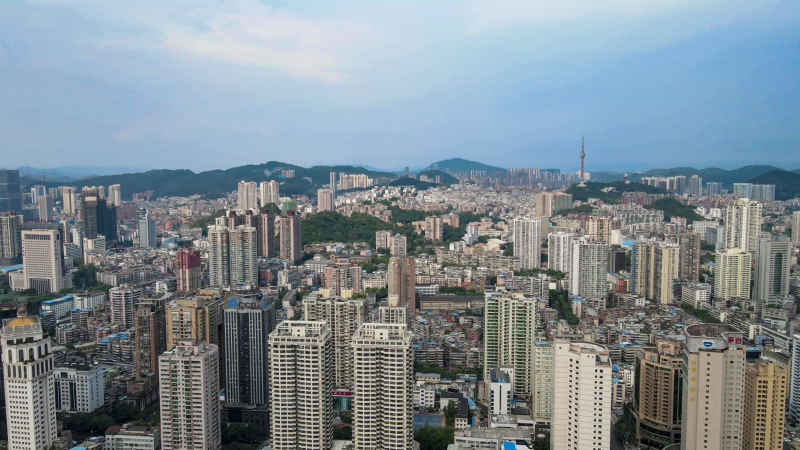 贵州贵阳城市建设航拍摄影图