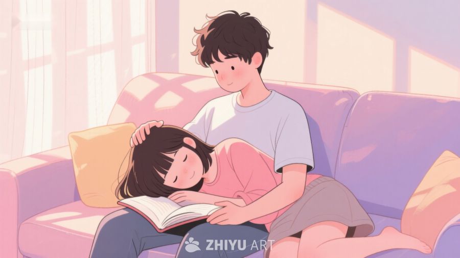 温馨时刻：沙发上的阅读时光 456