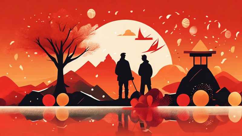 春节新春扫尘简约插画背景 2