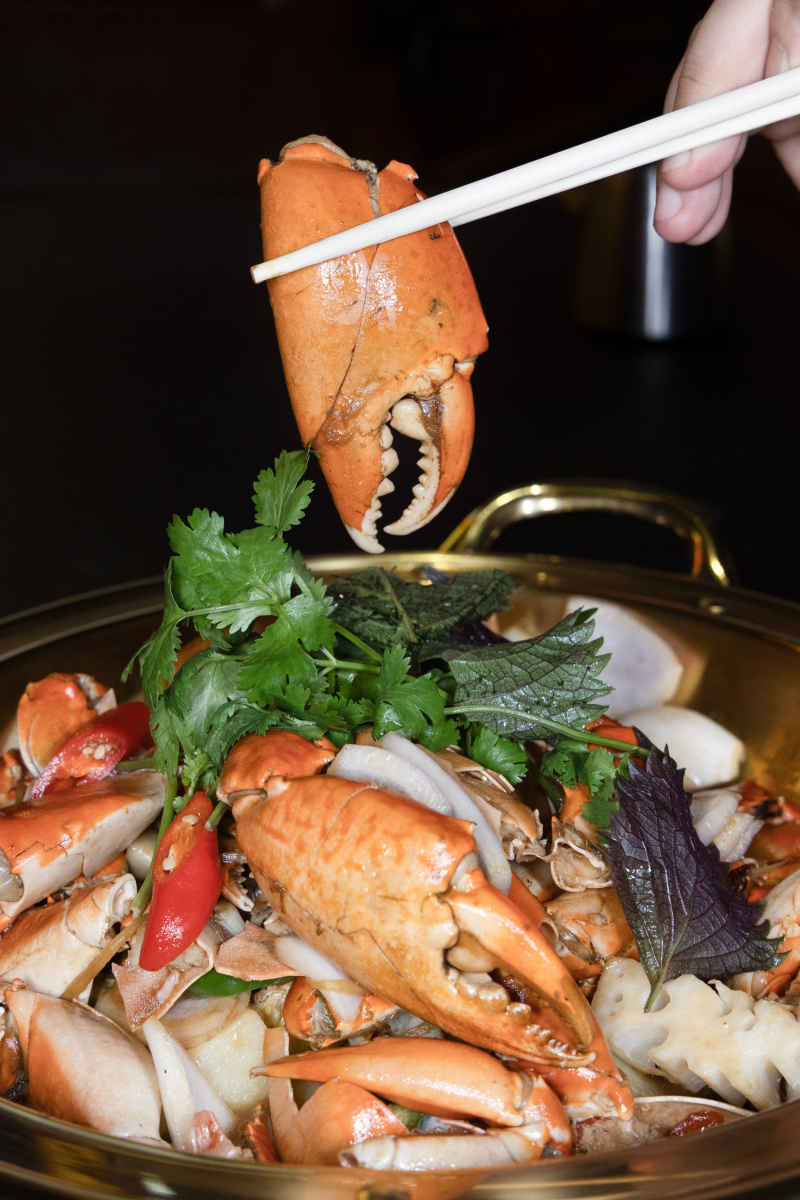 蟹腿蟹肉煲