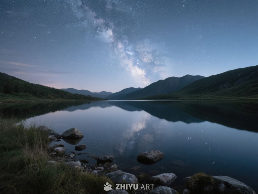 星河映湖，静谧夜景 156