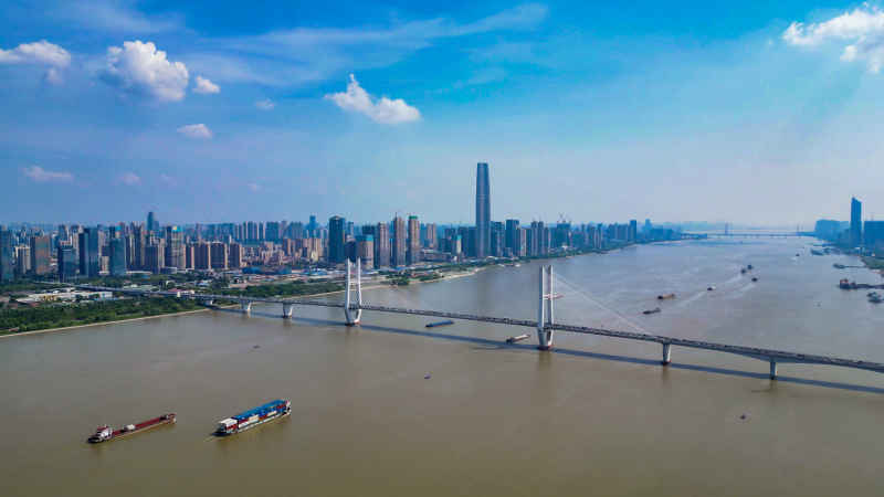 湖北武汉城市建设航拍摄影图 