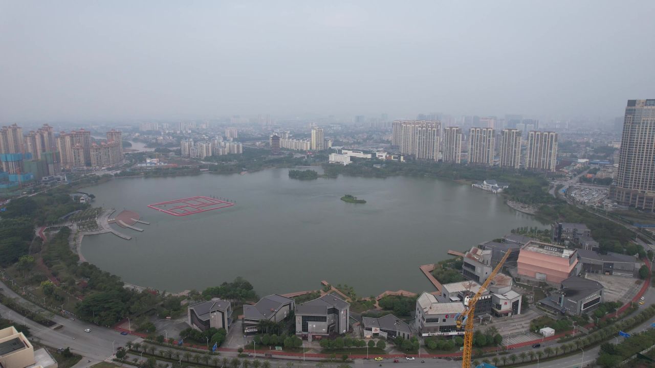 广西钦州白石湖公园航拍