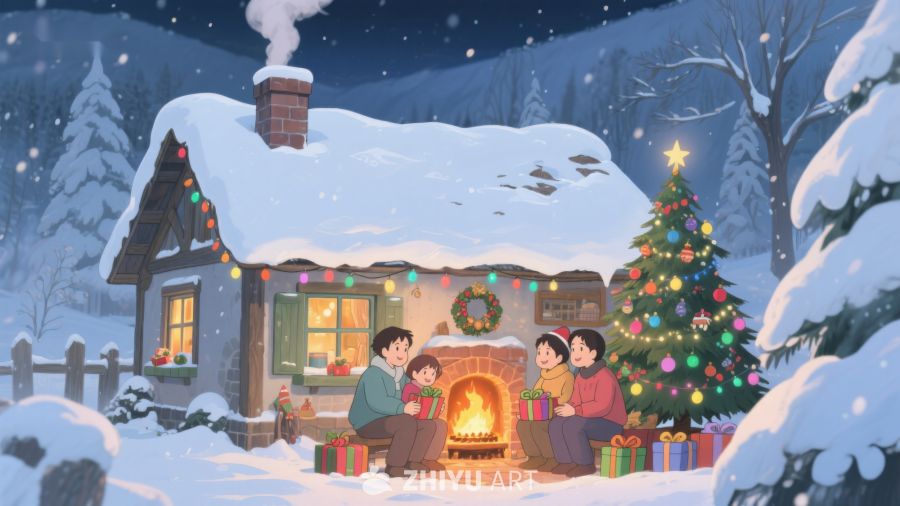 雪夜温馨圣诞夜 400