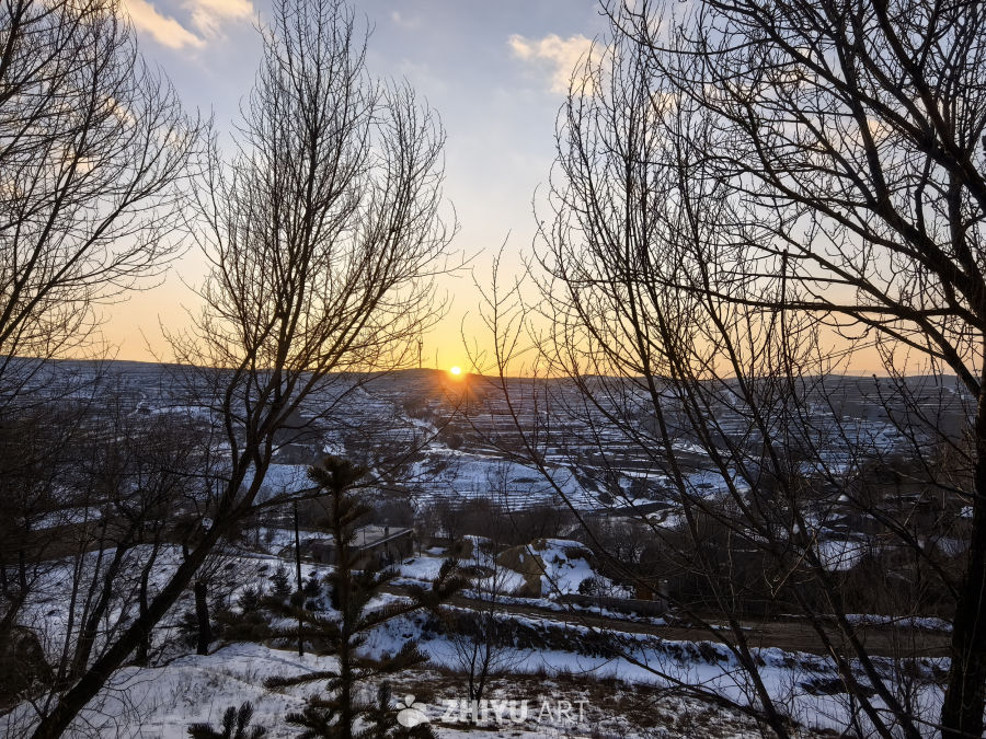 大西北农村雪景， 1