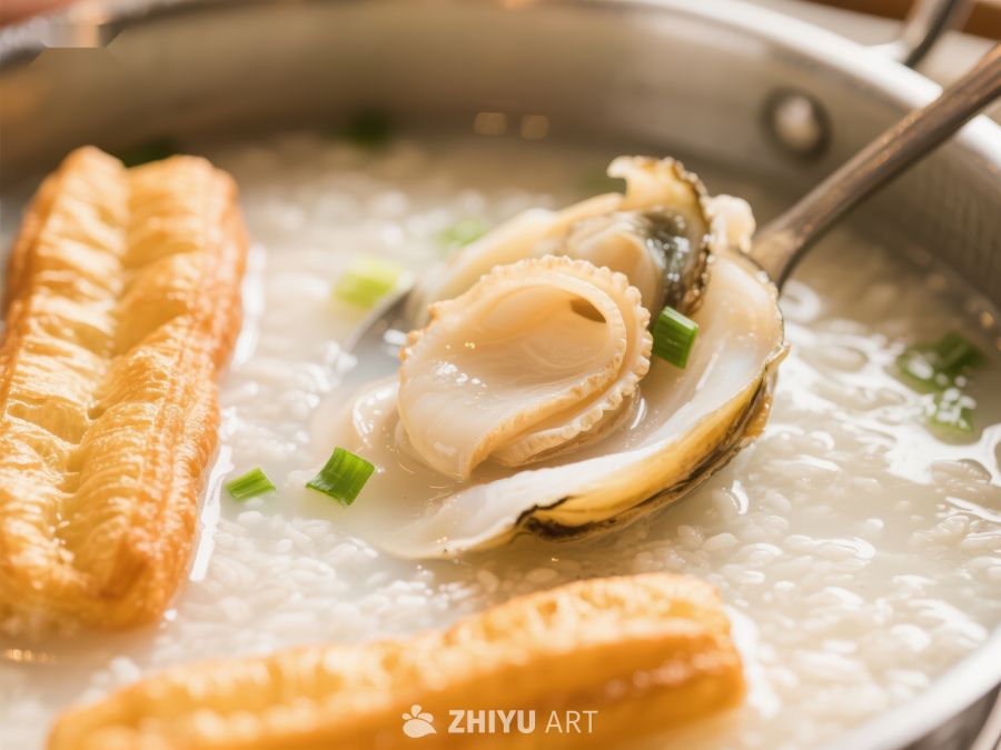 鲜美生蚝粥配油条 774