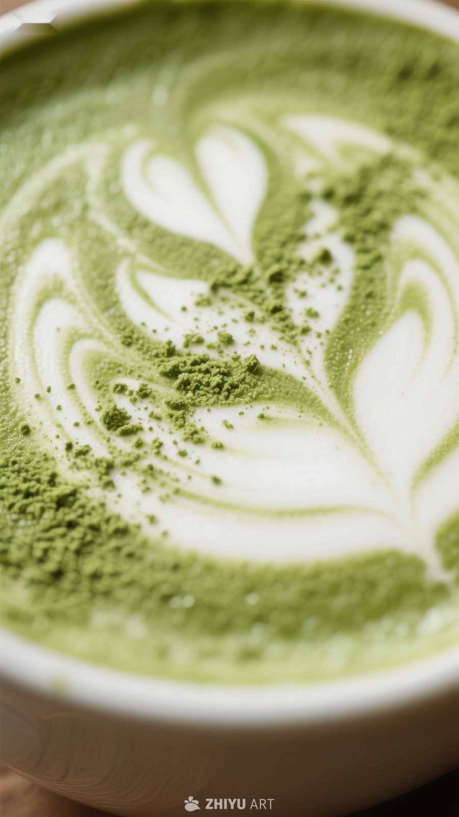 抹茶拿铁的细腻艺术