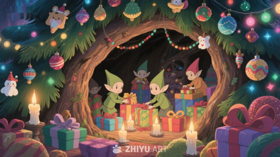 精灵洞穴中的圣诞礼物派对 142