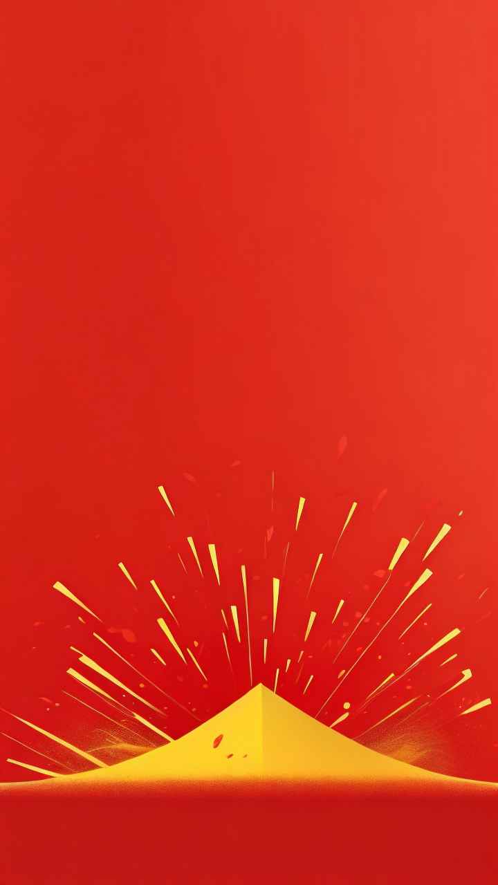 春节爆竹简约插画 24
